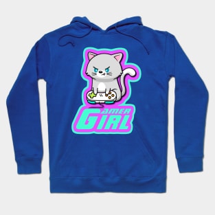 Gamer Girl Cat Hoodie